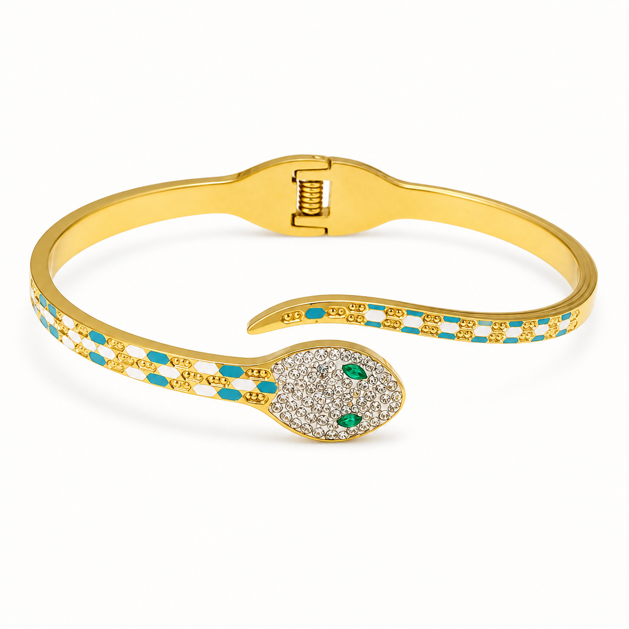 Azure Serpent Cuff Bracelet