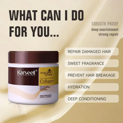 Karseell Collagen Hair Treatment – Deep Repair with Argan Oil & Collagen (500 ml)