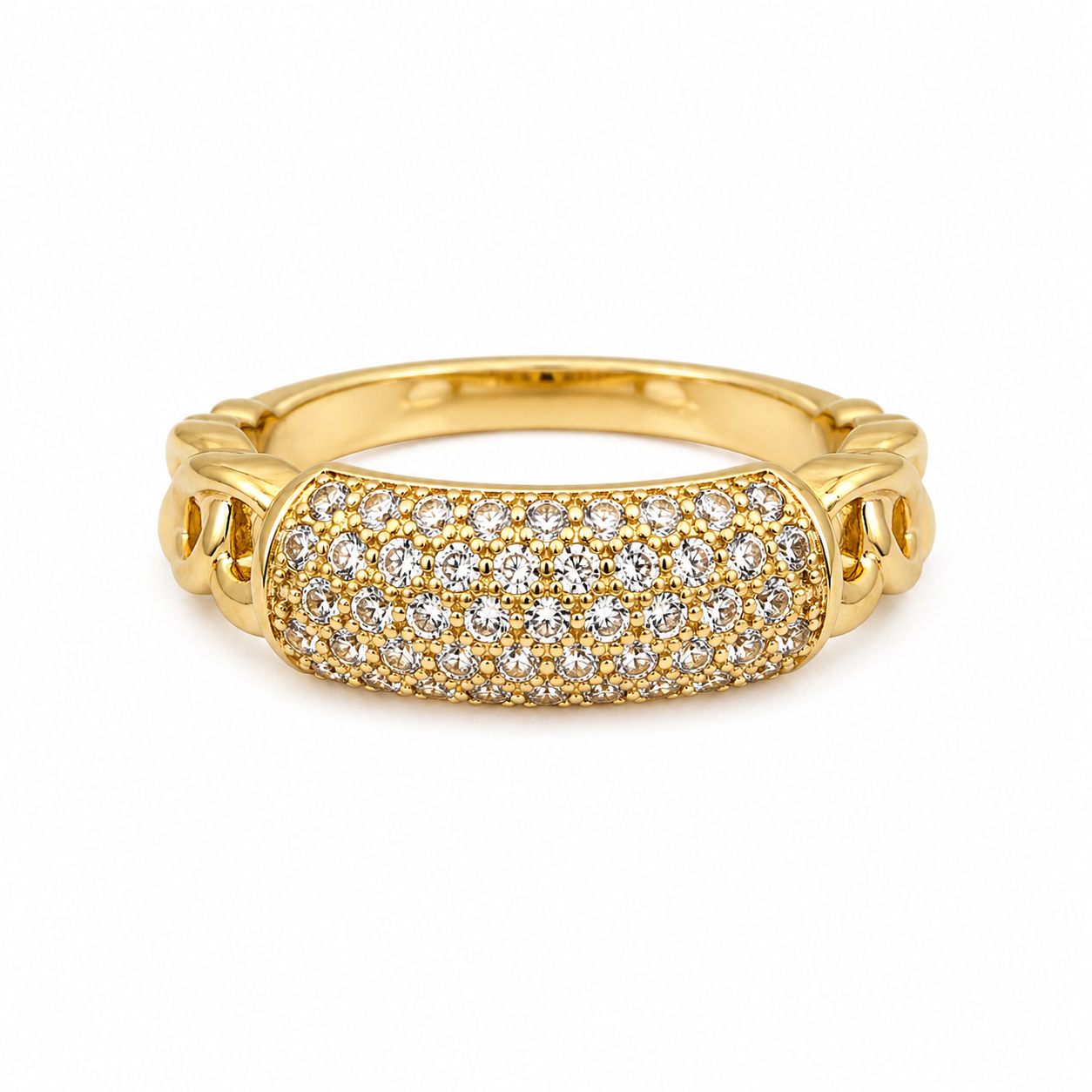 Golden Glow Pavé Huggie