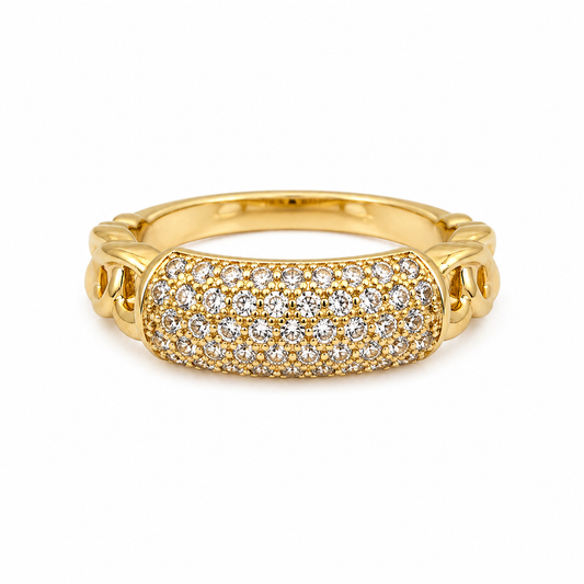 Golden Glow Pavé Huggie