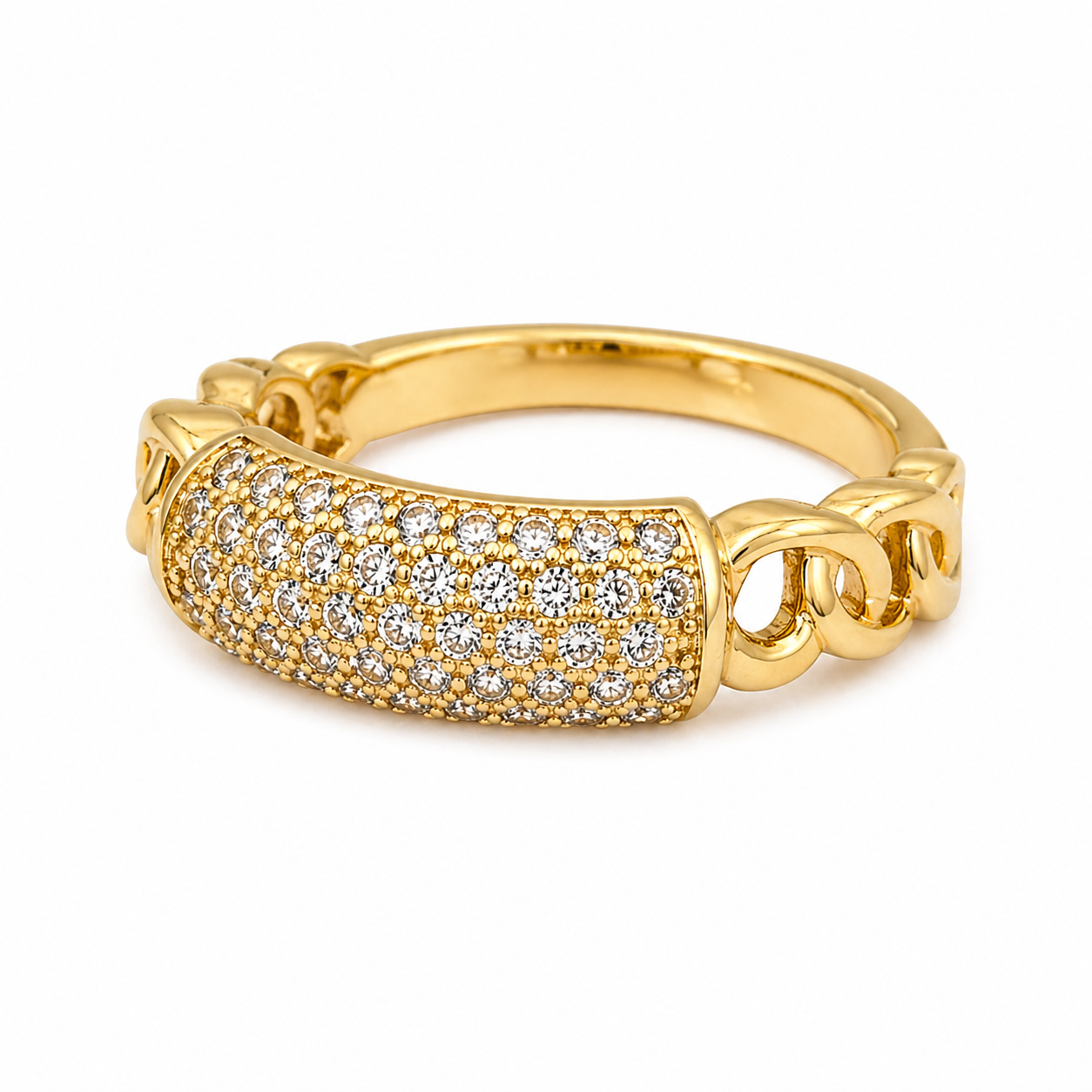 Golden Glow Pavé Huggie