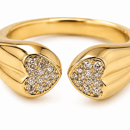Luna Twin Heart Ring