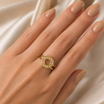 Luxe Halo Pavé Ring