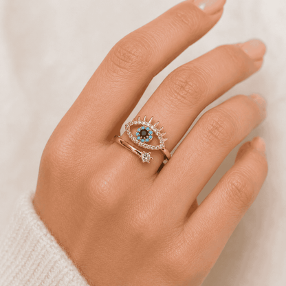 Lumière Evil Eye Ring