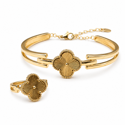 Clover Radiance Bracelet &amp; Ring Set
