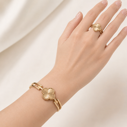 Clover Radiance Bracelet &amp; Ring Set
