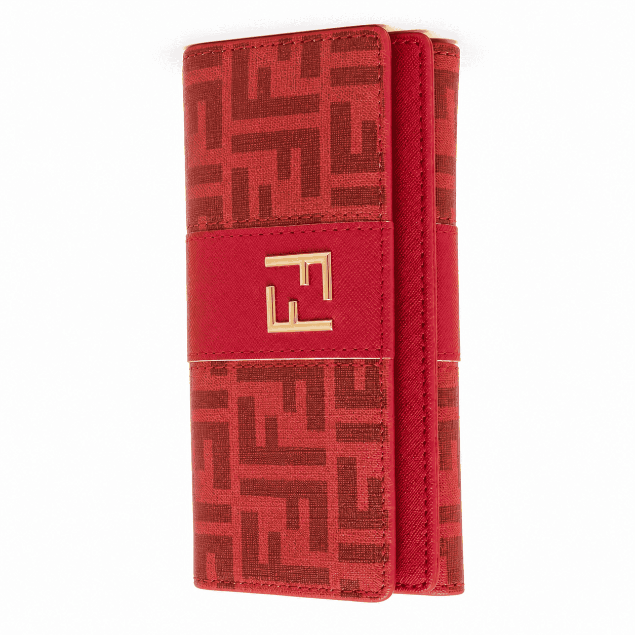 Fendi-Style Scarlet Everyday Wallet