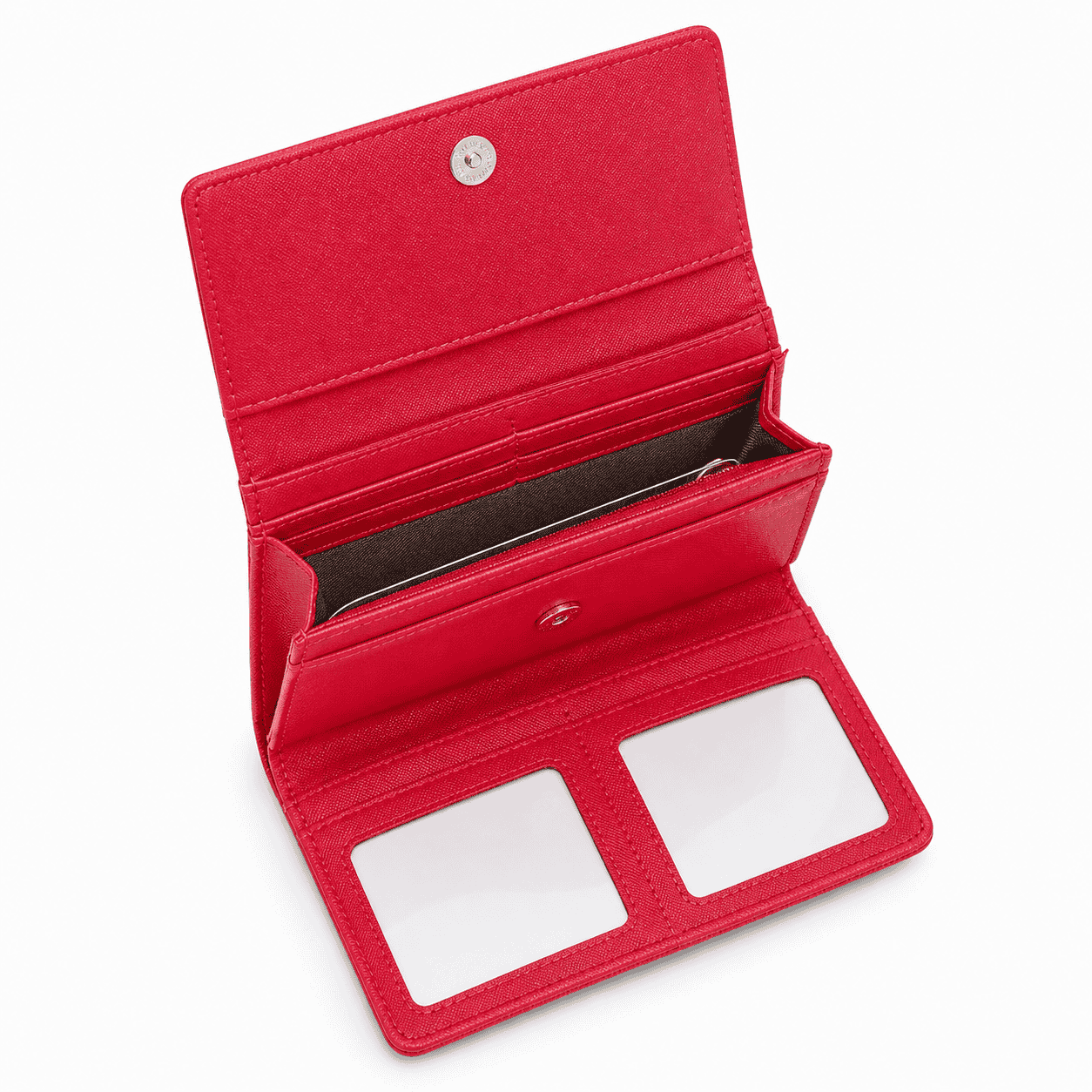 Fendi-Style Scarlet Everyday Wallet