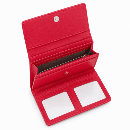 Fendi-Style Scarlet Everyday Wallet