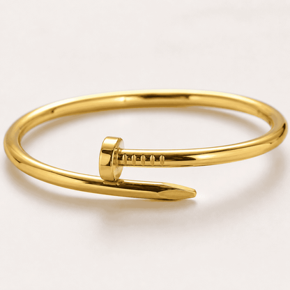 Golden Nail Cuff Bracelet