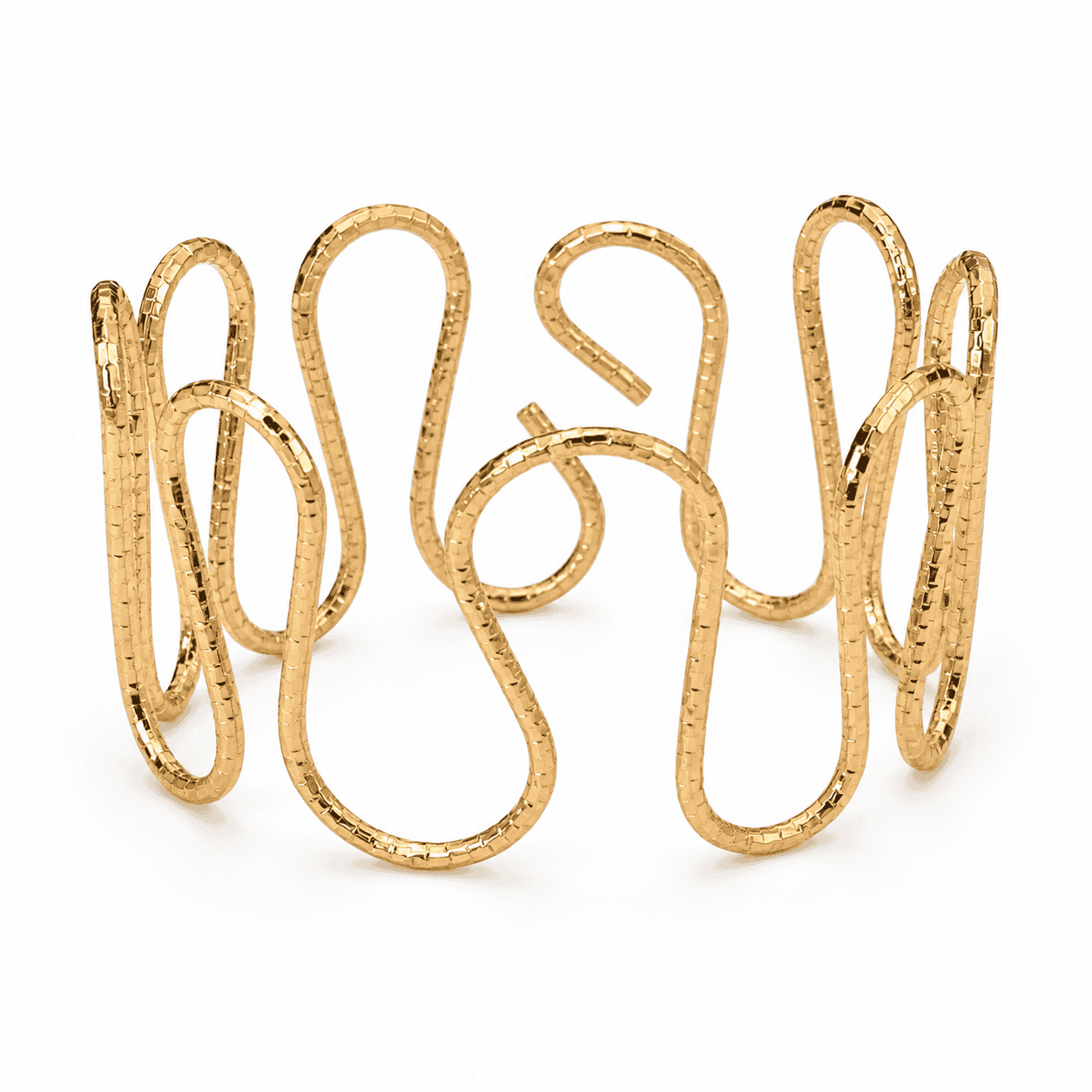 Serpentine Glow Cuff Bracelet