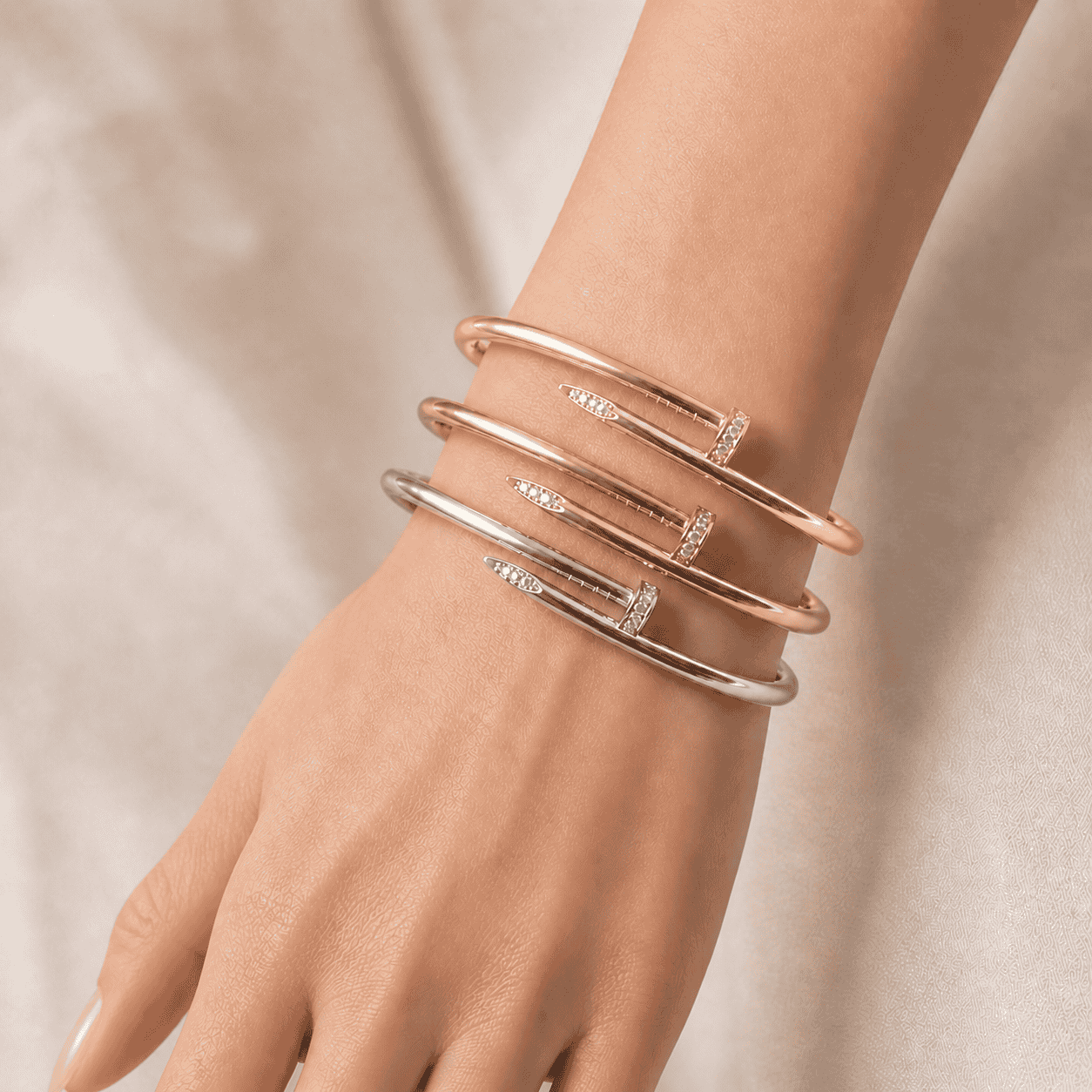 Luxe Nail Bangle Trio