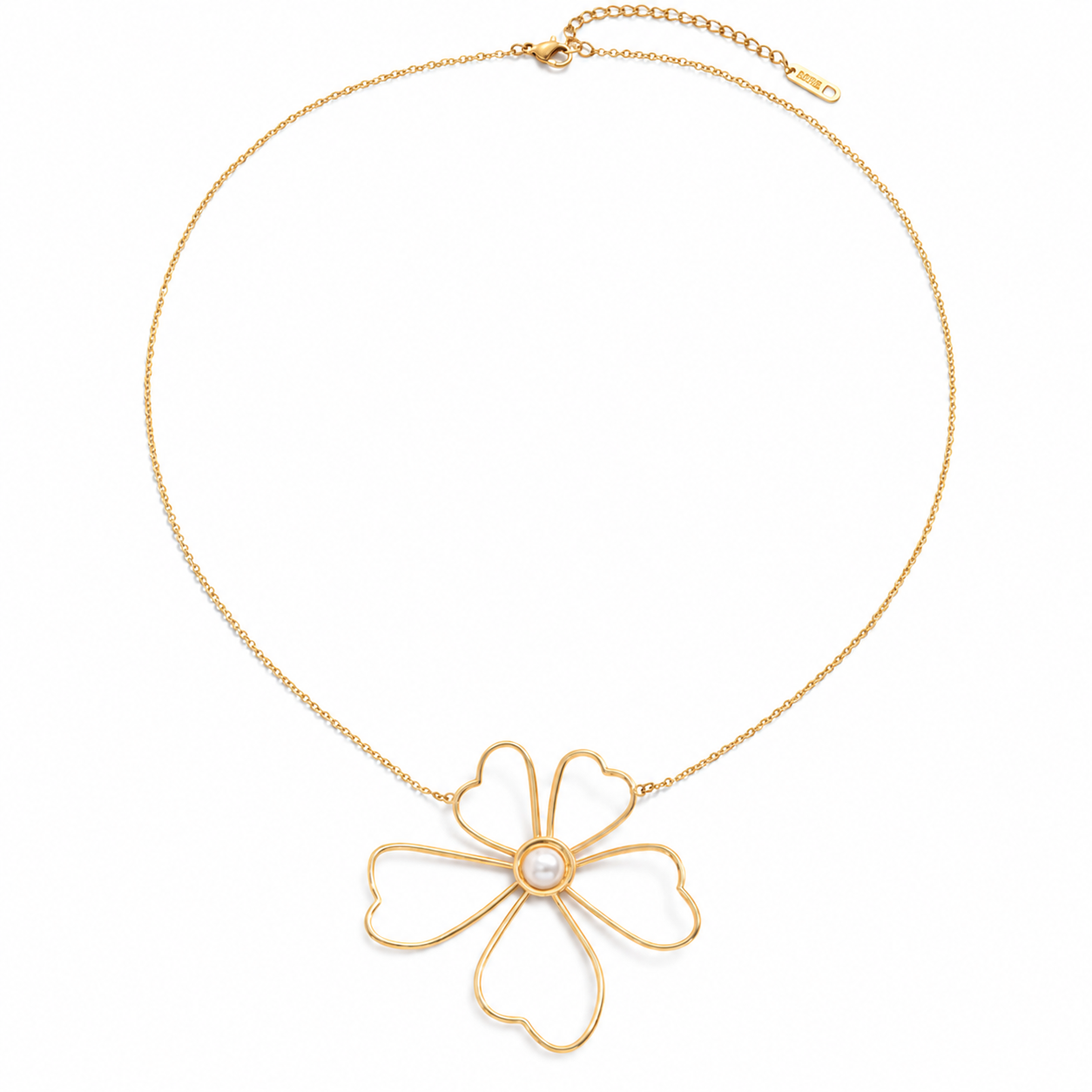 Bloom 18K Gold-Plated Pendant – Delicate Glow