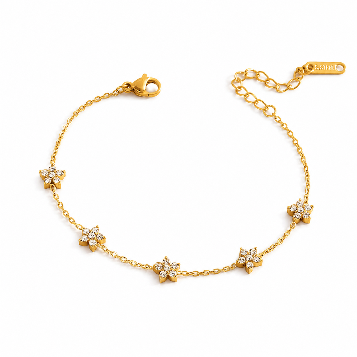 Daisy Sparkle 18K Gold Plated Bracelet