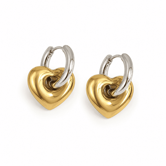 Melted Heart 18K Gold-Plated Earrings – Soft Romance
