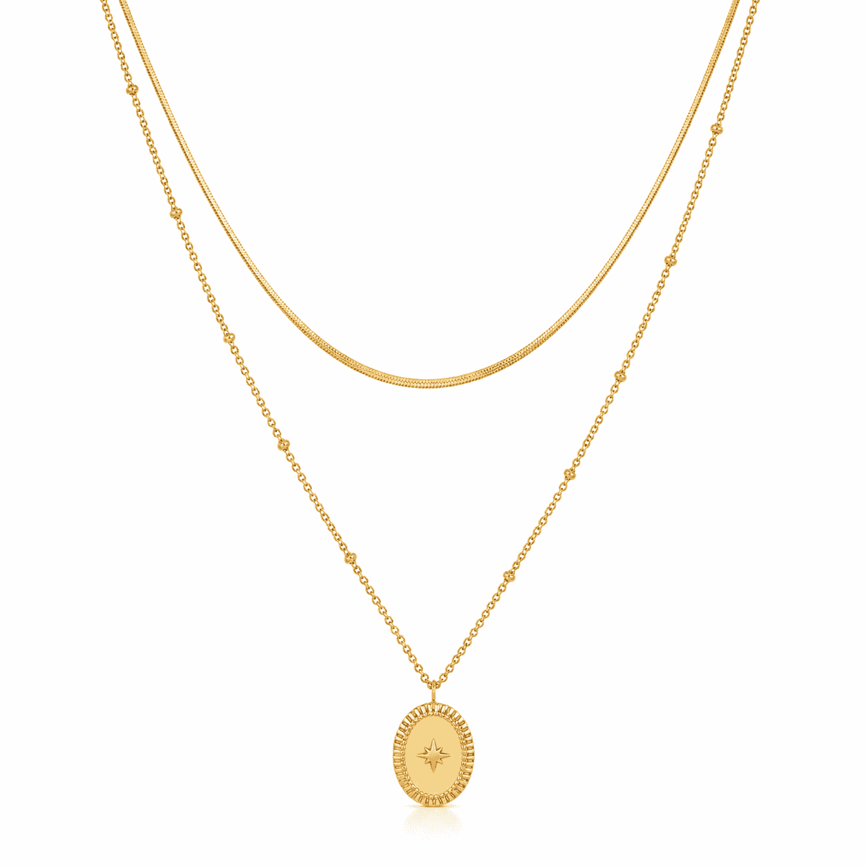 Star Medallion Set Necklace