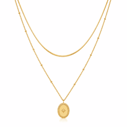 Star Medallion Set Necklace