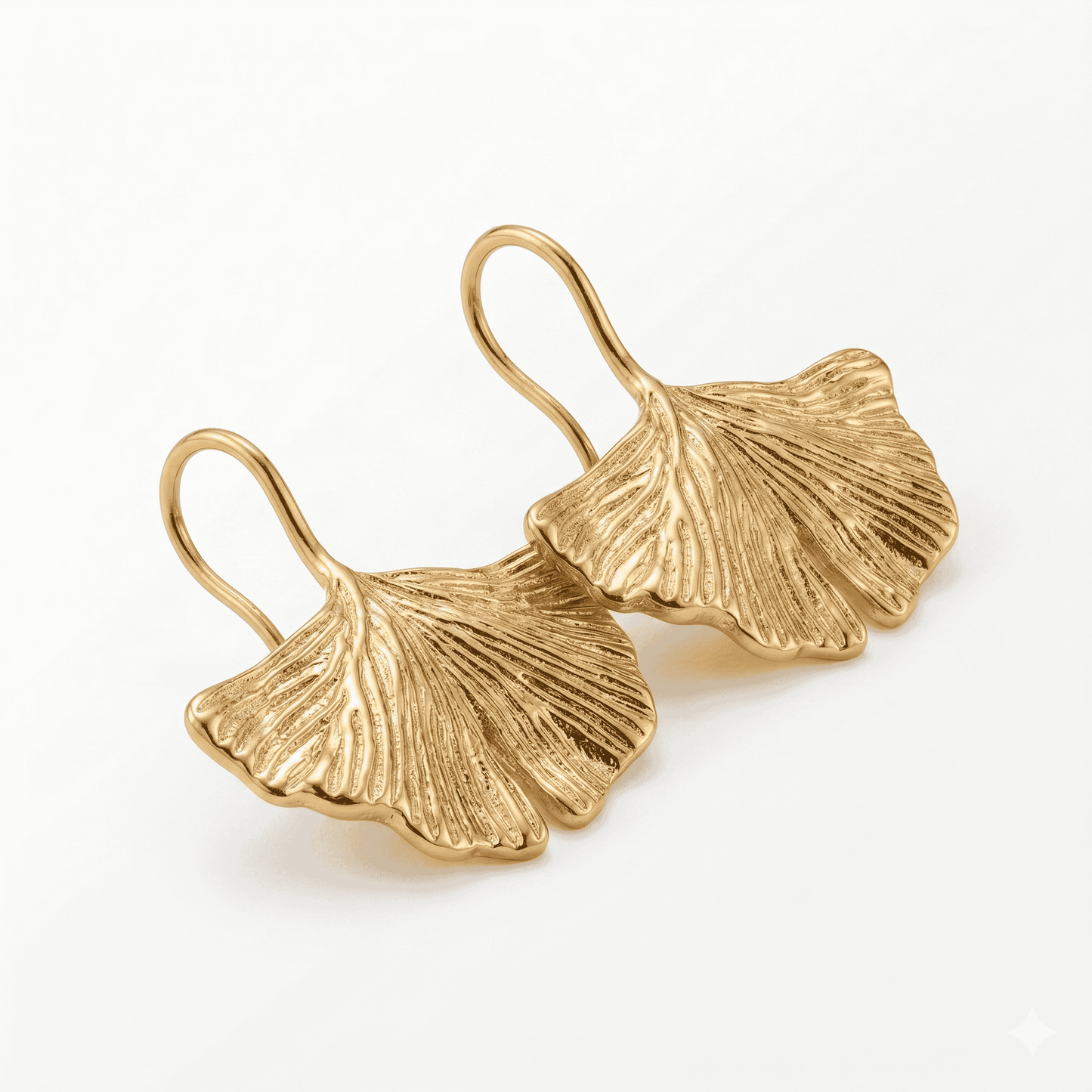 Golden Ginkgo Drop Earrings