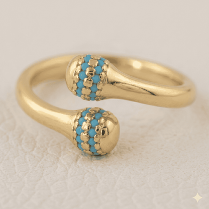 Turquoise Duo Sphere Ring