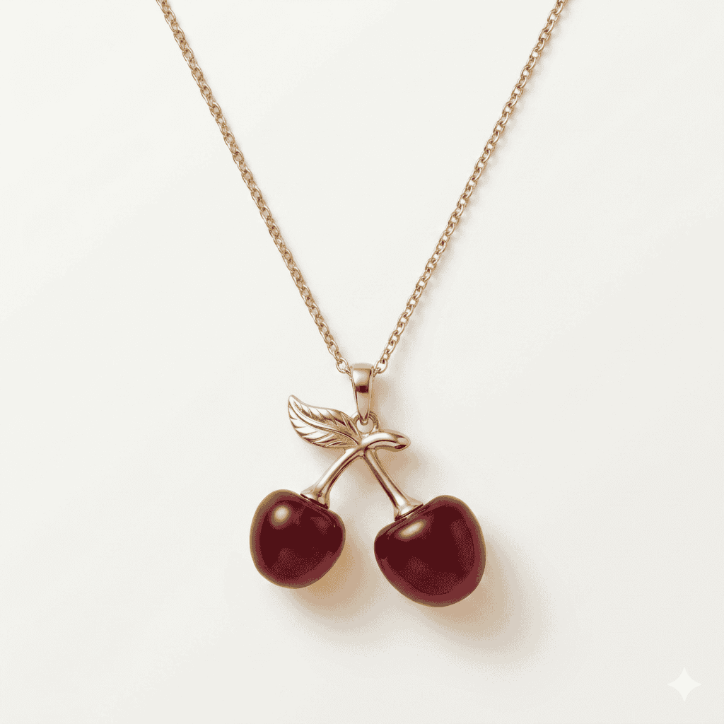 Cherry Glow Pendant Necklace