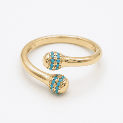 Turquoise Duo Sphere Ring