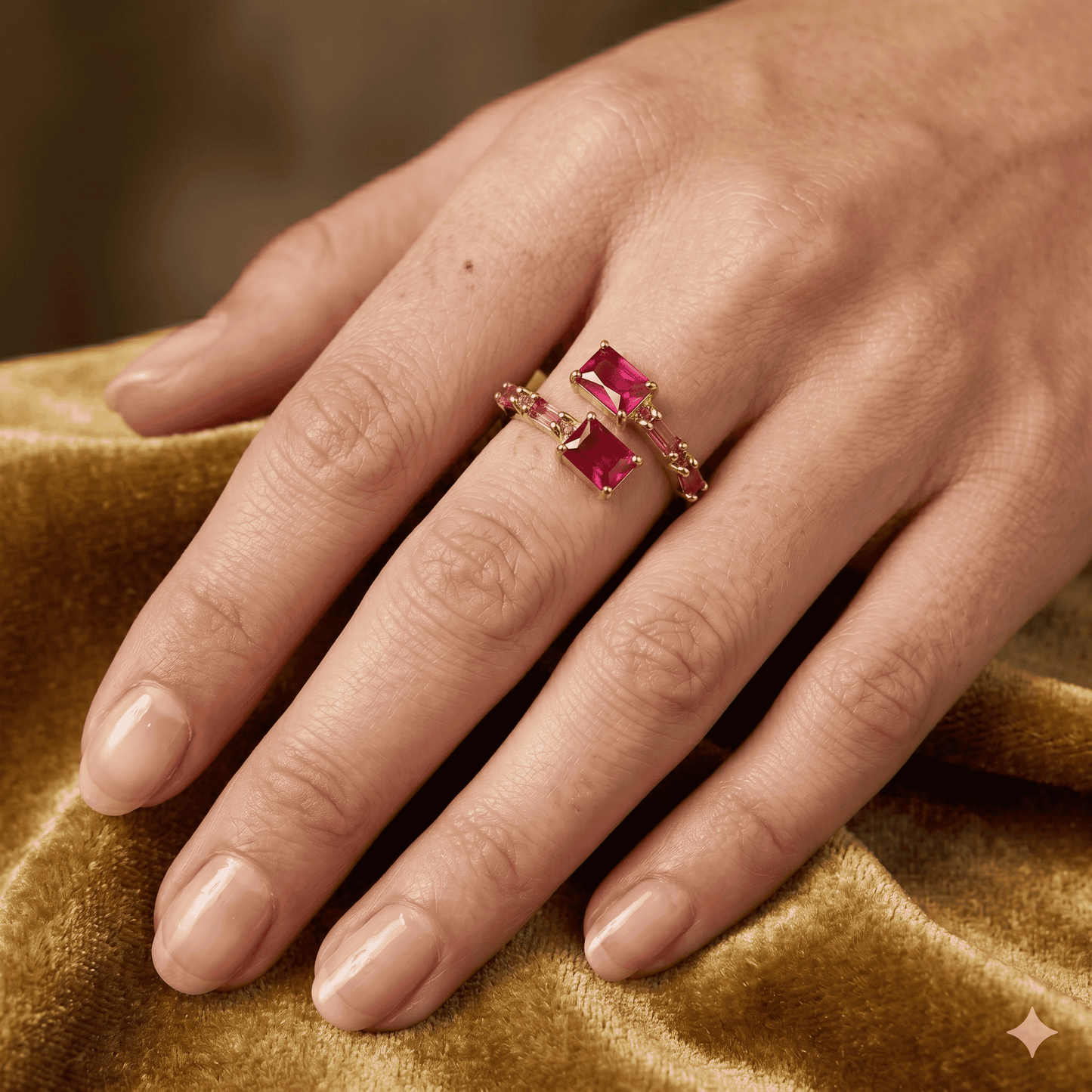 Ruby Duo Glow Ring