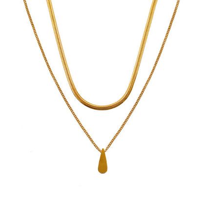 Golden Duo 18K Gold Pendant Necklace
