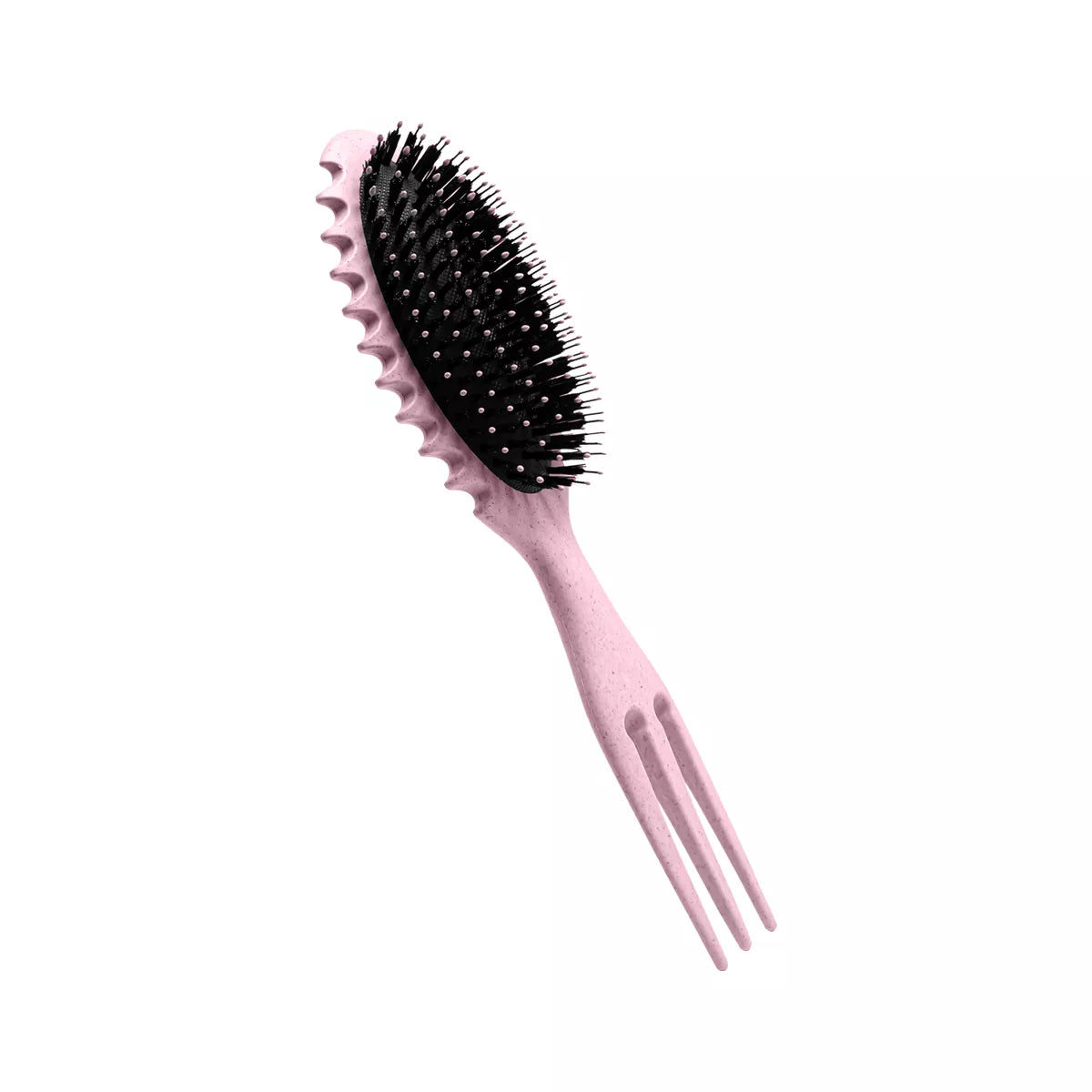 Hair System Curly Hair Brush with Three-Pointed Fork Design Tail.