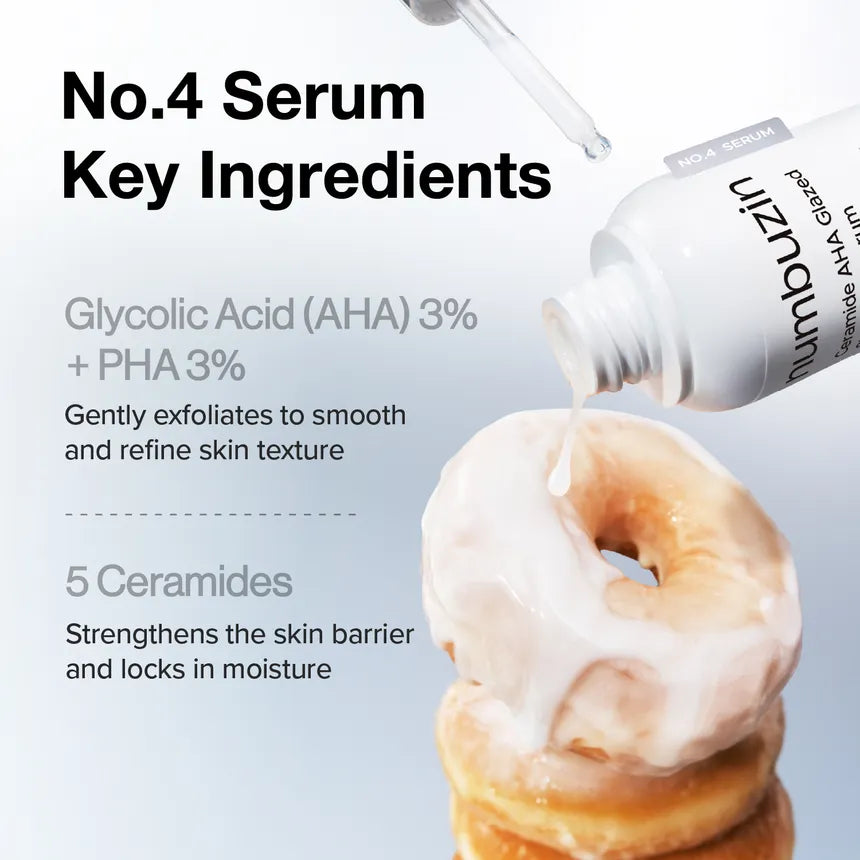 Numbuzin No.4 Ceramide + AHA Glazed Skin Prep Serum