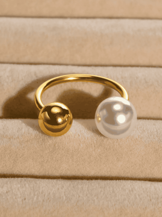 Dual Pearl Orbit Ring