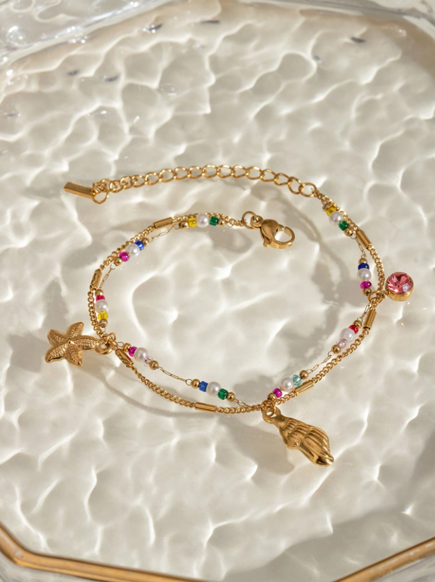 Ocean Charm Shell Bracelet