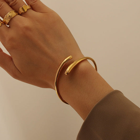 Aurora 18K Gold Plated Bangle