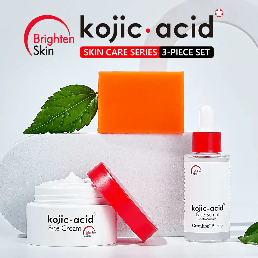 Kojic Acid Brightening Skin Care Set (3-pcs)