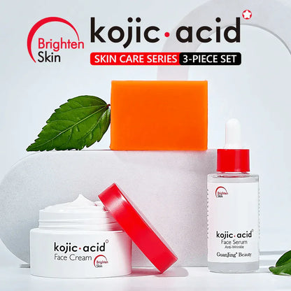 Kojic Acid Brightening Skin Care Set (3-pcs)